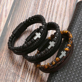 Maxbell Bracelet Decoration PU Leather Handcraft Wristband Crafts Brown and Yellow