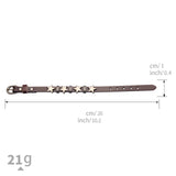 Maxbell Star PU Leather Studded Bracelet Gothic Jewelry for Women Men Girls  Brown