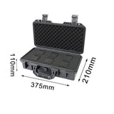 Maxbell Waterproof Watch Case Organizer Display Durable for Traveling Father Clock C Black with 6