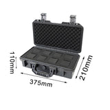 Maxbell Waterproof Watch Case Organizer Display Durable for Traveling Father Clock C Black with 8