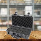 Maxbell Waterproof Watch Case Organizer Display Durable for Traveling Father Clock C Black with 8