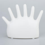 Maxbell Ceramic Six Finger Hand Jewelry Rings Holder Space Saving White