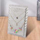 Maxbell Necklace Organizer Holder Necklace Easel Display Stand for Decor Gray