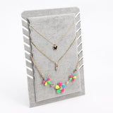 Maxbell Necklace Organizer Holder Necklace Easel Display Stand for Decor Gray