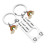 Maxbell 2Pcs Matching Couple Keychains Keyrings for Valentine Birthday Anniversary