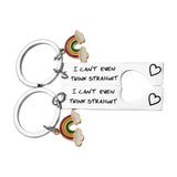 Maxbell 2Pcs Matching Couple Keychains Keyrings for Valentine Birthday Anniversary