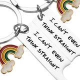 Maxbell 2Pcs Matching Couple Keychains Keyrings for Valentine Birthday Anniversary