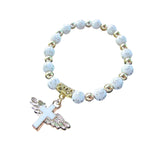 Maxbell Angel Wing Cross Bracelet for 1ST Communion Dedication Goddaughter Godmother