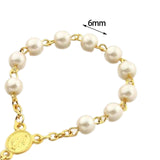 Maxbell Beaded Bracelet Pendant Gift Hanging Cross Communion Wristband Aureate