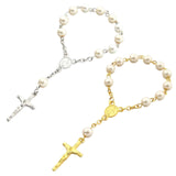 Maxbell Beaded Bracelet Pendant Gift Hanging Cross Communion Wristband Aureate
