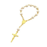 Maxbell Beaded Bracelet Pendant Gift Hanging Cross Communion Wristband Aureate