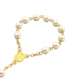 Maxbell Beaded Bracelet Pendant Gift Hanging Cross Communion Wristband Aureate