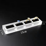 Maxbell Acrylic Ring Holder Organizer Compact Sturdy Delicated Crafts 15cmx3.5cm