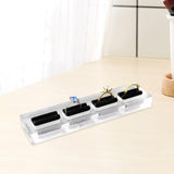 Maxbell Acrylic Ring Holder Organizer Compact Sturdy Delicated Crafts 15cmx3.5cm