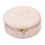 Maxbell Travel Jewelry Box Linen Dustproof Gift for Ear Studs Necklaces Bangles 1pc