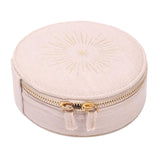 Maxbell Travel Jewelry Box Linen Dustproof Gift for Ear Studs Necklaces Bangles 1pc