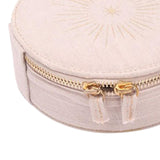 Maxbell Travel Jewelry Box Linen Dustproof Gift for Ear Studs Necklaces Bangles 1pc