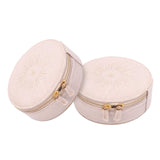 Maxbell Travel Jewelry Box Linen Dustproof Gift for Ear Studs Necklaces Bangles 2pcs