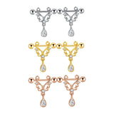 Maxbell 1 Pair Pierced Jewelry Nipple Rings Straight Barbell Festival for Ladies Argent