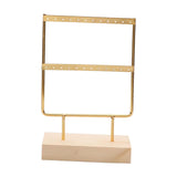 Maxbell Earring Stand with Holes Hanging Earrings Jewelry Towel Metal for Women 2 Layer