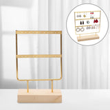 Maxbell Earring Stand with Holes Hanging Earrings Jewelry Towel Metal for Women 2 Layer