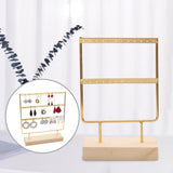 Maxbell Earring Stand with Holes Hanging Earrings Jewelry Towel Metal for Women 2 Layer