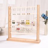 Maxbell Jewelry Organizer 5 Tier Earring Holder Stand for Showing Countertop Desktop Beige