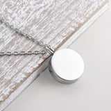 Maxbell Stainless Steel Memorial Urn Necklace Good Sealing Charm Small Openable