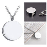 Maxbell Stainless Steel Memorial Urn Necklace Good Sealing Charm Small Openable