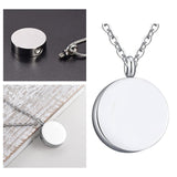 Maxbell Stainless Steel Memorial Urn Necklace Good Sealing Charm Small Openable