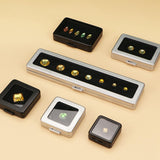 Maxbell Metal Gemstone Storage Organizer Showcase for Necklaces Retail Shows Silver