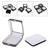 Maxbell Diamond Display Box with Clear Lid Jewelry Storage for Fairs Earrings Rings 91x111x32mm