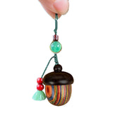 Maxbell Acorn Pendant Key Rings Decorations Retro for Necklace Women Girls Unisex C