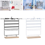 Maxbell Jewelry Earring Organizer Rack Decor Durable for Tabletop Dresser Necklace Black