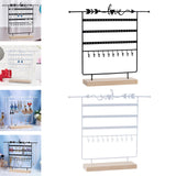 Maxbell Jewelry Earring Organizer Rack Decor Durable for Tabletop Dresser Necklace Black