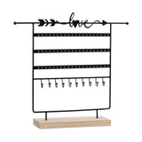 Maxbell Jewelry Earring Organizer Rack Decor Durable for Tabletop Dresser Necklace Black