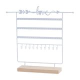 Maxbell Jewelry Earring Organizer Rack Decor Durable for Tabletop Dresser Necklace White