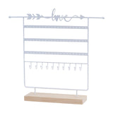 Maxbell Jewelry Earring Organizer Rack Decor Durable for Tabletop Dresser Necklace White