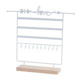 Maxbell Jewelry Earring Organizer Rack Decor Durable for Tabletop Dresser Necklace White