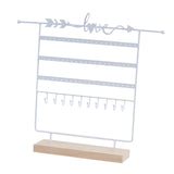 Maxbell Jewelry Earring Organizer Rack Decor Durable for Tabletop Dresser Necklace White