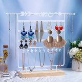 Maxbell Jewelry Earring Organizer Rack Decor Durable for Tabletop Dresser Necklace White