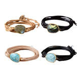 Maxbell Ethnic Rope Wrap Bracelet Multilayer Men and Women Handmade Comfortable Beige