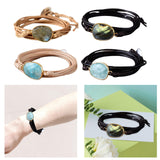 Maxbell Ethnic Rope Wrap Bracelet Multilayer Men and Women Handmade Comfortable Beige