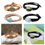 Maxbell Ethnic Rope Wrap Bracelet Multilayer Men and Women Handmade Comfortable Beige