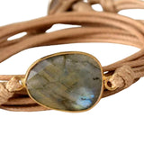 Maxbell Ethnic Rope Wrap Bracelet Multilayer Men and Women Handmade Comfortable Beige