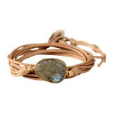 Maxbell Ethnic Rope Wrap Bracelet Multilayer Men and Women Handmade Comfortable Beige