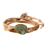 Maxbell Ethnic Rope Wrap Bracelet Multilayer Men and Women Handmade Comfortable Beige