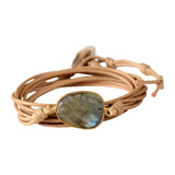 Maxbell Ethnic Rope Wrap Bracelet Multilayer Men and Women Handmade Comfortable Beige