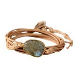 Maxbell Ethnic Rope Wrap Bracelet Multilayer Men and Women Handmade Comfortable Beige