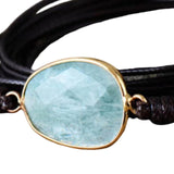 Maxbell Ethnic Rope Wrap Bracelet Multilayer Men and Women Handmade Comfortable Brown Blue